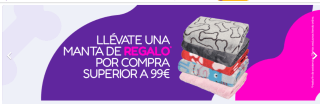 Gratis manta de regalo por compras de +99€