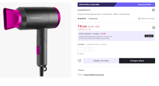 Aigostar Diane 32QYD - Secador de pelo, 1800W por 7.12€