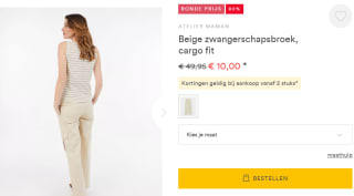 Zwangerschapsbroek voor €10 bij JBC