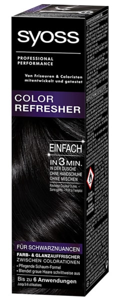 Syoss Color Refresher voor zwart haar 3-pack voor €1 bij Butlon
