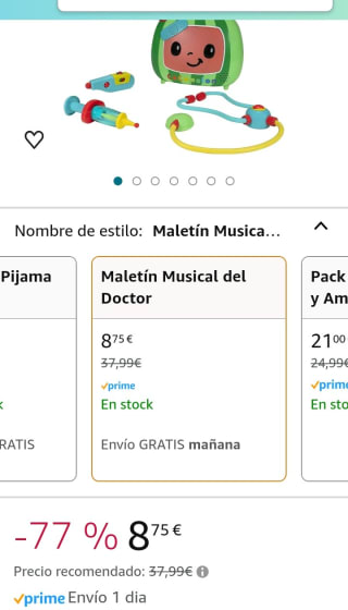 Bandai Cocomelon: Maletín Musical del Doctor por 8,75€.