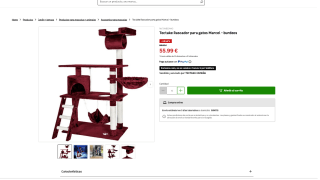 Tectake Rascador para gatos Marcel burdeos por solo 55,99€