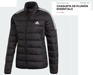Chaqueta de Plumas para Mujer Adidas Essentilas por 60€