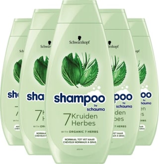 5x Schwarzkopf 7 Kruiden Shampoo 400 ml voor €8,23 bij Bol