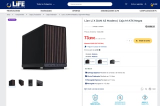 Caja M-ATX Negra Lian Li X DAN A3 Madera por 73,95€
