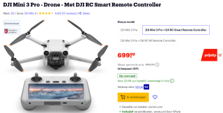DJI Mini 3 Pro + RC Smart Remote Controller voor €699 bij Bol.com