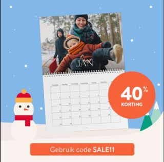Tot 55% stapelkorting op kalenders bij Albelli
