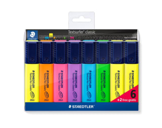 8 Marcadores STAEDTLER Fluorescentes multicolor a tan solo 5,59€