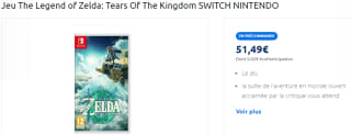 The Legend of Zelda: Tears of the Kingdom à 51,49€