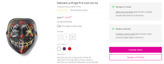 Máscara por $119 en Liverpool