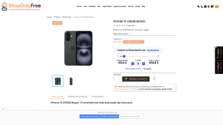 iPhone 16 256GB Negro por 895,55€
