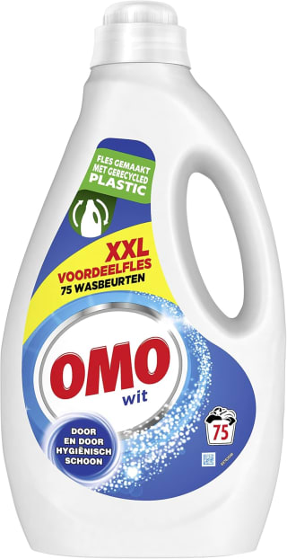 Omo vloeibaar wasmiddel wit XXL 75 wasbeurten voor €7,19 bij Amazon