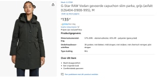 G-Star RAW Parka Vodan Parka voor €135,47 bij Amazon