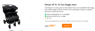 Deryan XP XL X2 Duo Buggy voor €239