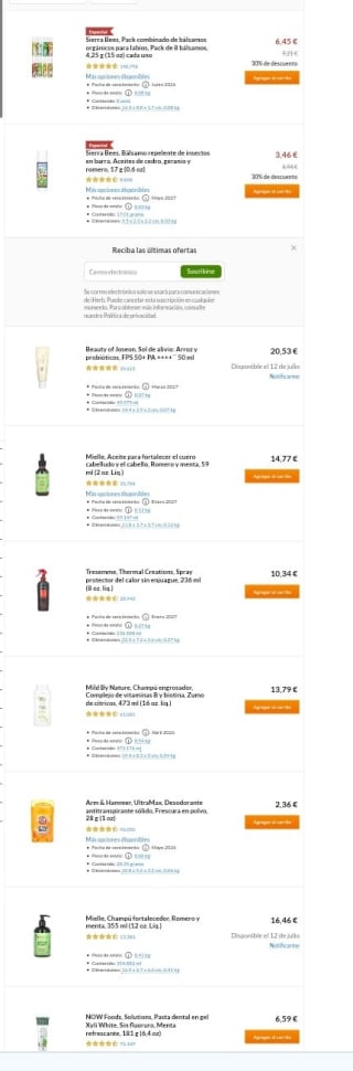 -20% en Baño y Cuidado desde iHerb.