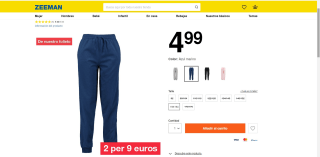 2 pantalones chándal infantiles por 9€ desde Zeeman