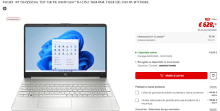 Ordendor Portátil - HP 15s-fq5023ns, 15.6" Full HD, Intel® Core™ i5-1235U, 16GB RAM, 512GB SSD, Iris® Xᵉ, W11 Home por 628€