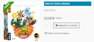 Juego de Mesa King of Tokyo Origins por 12.5€