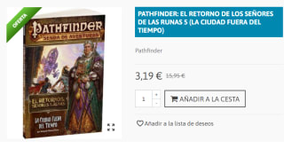 Juego Pathfinder El retorno de los Señores de las Runas 5: La Ciudad Fuera del Tiempo por 3.19€