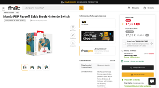 Mando PDP Faceoff Zelda Nintendo Switch por 17,95€