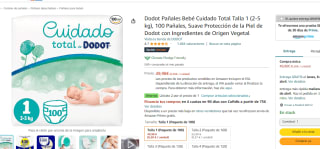 200 pañales Dodot Bebé Cuidado Total por 42.48€