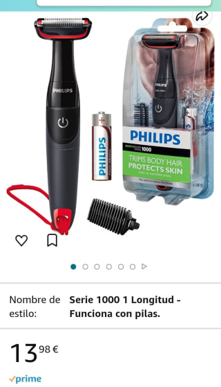 Philips BG105/10 - Afeitadora corporal por 13,98€.