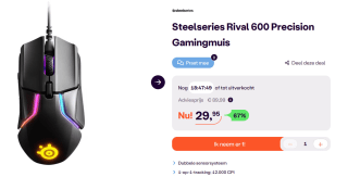 Steelseries Rival 600 Gaming muis voor €29,95 bij Ibood
