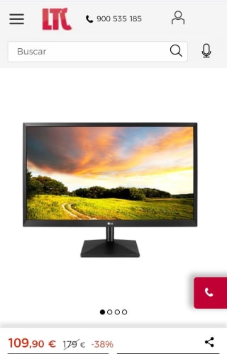 Monitor PC 68,6 cm (27") LG por 109,90€.