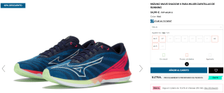 Zapatillas de Running para Mujer Mizuno Wave Shadow 5 por 54.99€