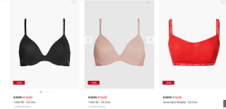 50% korting op diverse (sport) bh's bij Calvin Klein