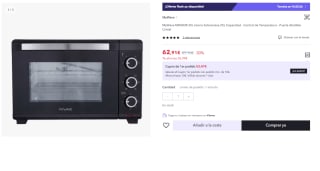 MYWAVE Mwhor-25L Horno de sobremesa de 25 litros por 62.91€ (Cuenta Nueva 50.91€)