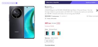 HONOR Magic6 Lite 5G de 8GB/256GB por 207€ (cuenta nueva por 195€)
