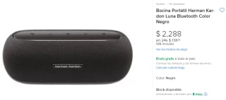 Bocina Harman Kardon Luna por $2,288 en Mercado Libre