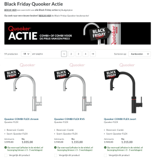 Quooker actie: Combi of Combi+ voor de prijs van een PRO3