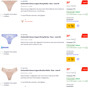 Tot 77% korting op nachtmode en lingerie voor dames bij Bol.com