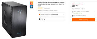 Ordenador Medion Erazer Recon P25 MD35174 AMD Ryzen 7 Pro 4750G/16GB/512GB SSD/RTX 3060 por 659€