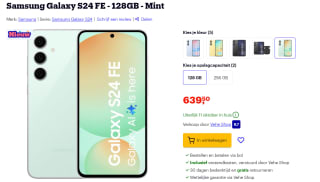 Samsung Galaxy S24 FE, 128GB opslag, Mint voor €639,50 bij Bol