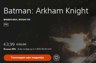 Batman: Arkham Knight voor €3,99 in de Playstation Store