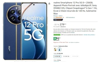 Smartphone Realme 12 Pro 5G à 279,99€