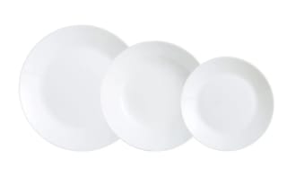 ARCOPAL ZELIE Vajilla redonda 18 piezas opal blanca por solo 8,76