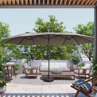 Dubbele parasol incl. hoes 450 x 270 x 240 cm voor €79,95 in de Action webshop