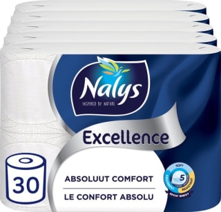 60 rollen Nalys Excellence Maxi-Vel Toiletpapier voor €28,45 bij Bol.com