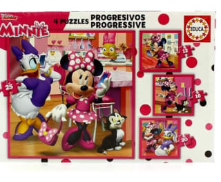 Educa Borras Puzzles Progresivos 12-16-20-25 Minnie Happy Helpers por 4,95€
