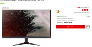 Acer Nitro VG240Y - Gaming Monitor voor €119 bij de Mediamarkt