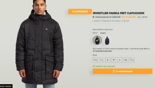G-Star Wintermantel donkerblauw of zwart voor €60 bij G-Star