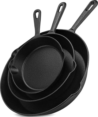 Pack 3 Sartenes de Hierro Fundido a $570.94 en Amazon