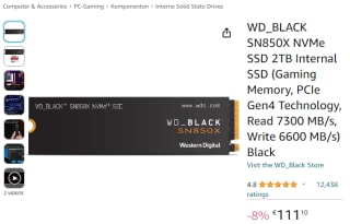 Score Amazon's 2TB of WD_BLACK SN850X SSD as low as £98.37