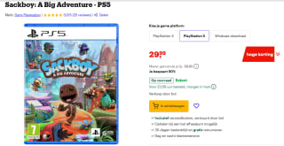 Sackboy: A Big Adventure - PS5 voor €29,99 bij Bol.
