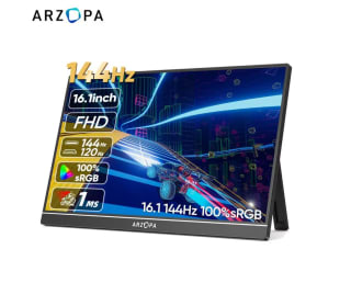 Monitor ARZOPA 16.1" 144Hz portátil FHD 1080P a solo 88,73€