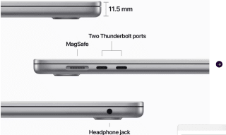 Apple 15" MacBook Air M2 Chipset (8 GB + 256 GB) voor €1279,95